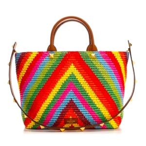 Valentino Garavani Optical Woven Tote Bag